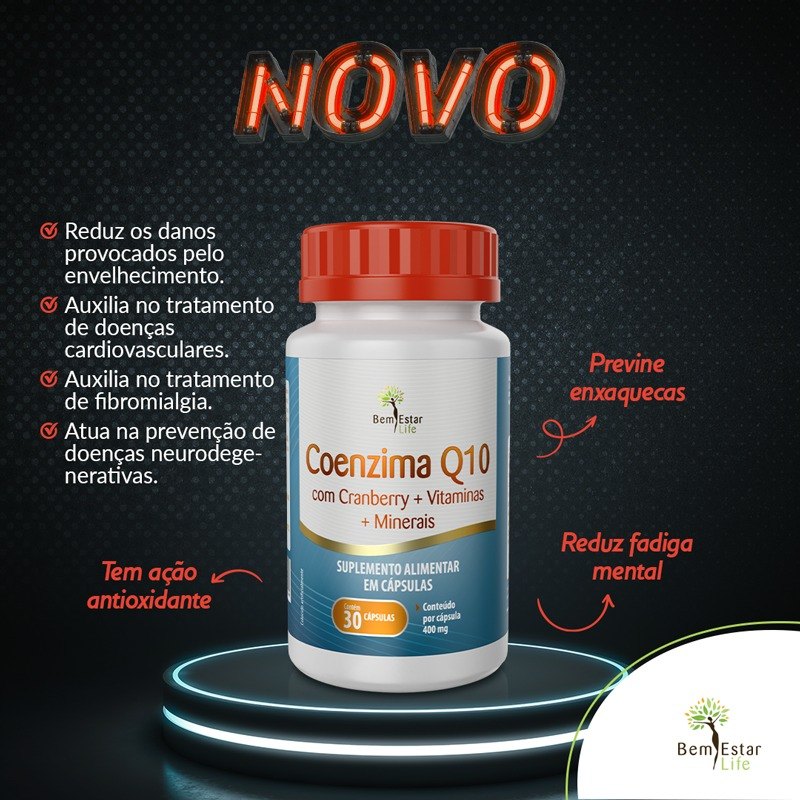 COENZIMA Q10 COM CRANBERRY - 30 CAPSULAS