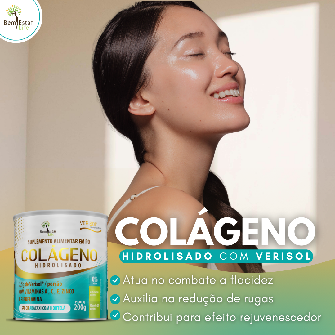 COLAGENO EM PO COM VERISOL ´SABOR FRUTAS ABACAXI COM HORTELÃ