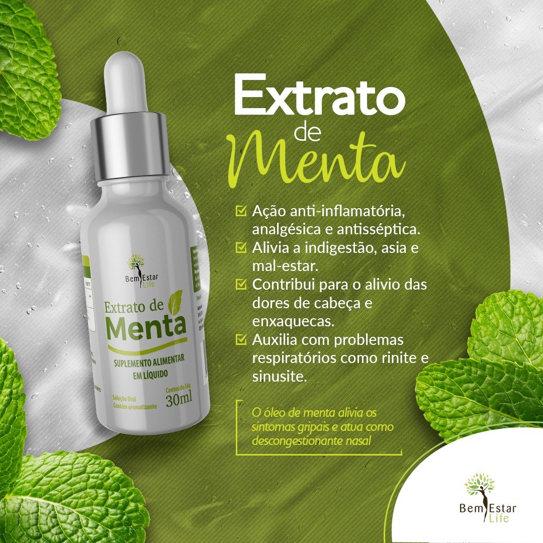 EXTRATO DE MENTA 30ML