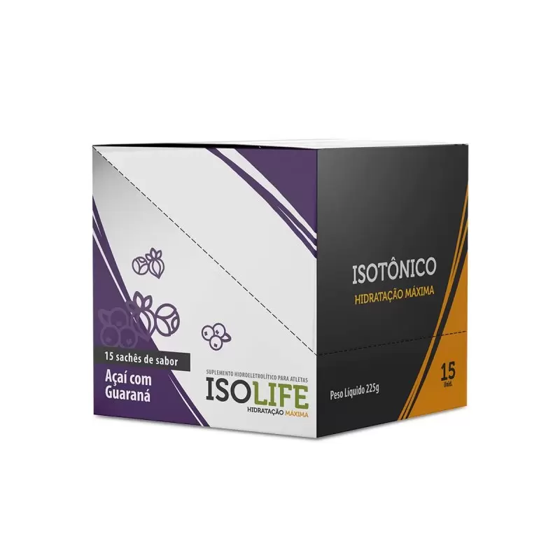 ISO LIFE ISOTONICO, 15 SACHET - SABOR AÇAÍ COM GUARANÁ