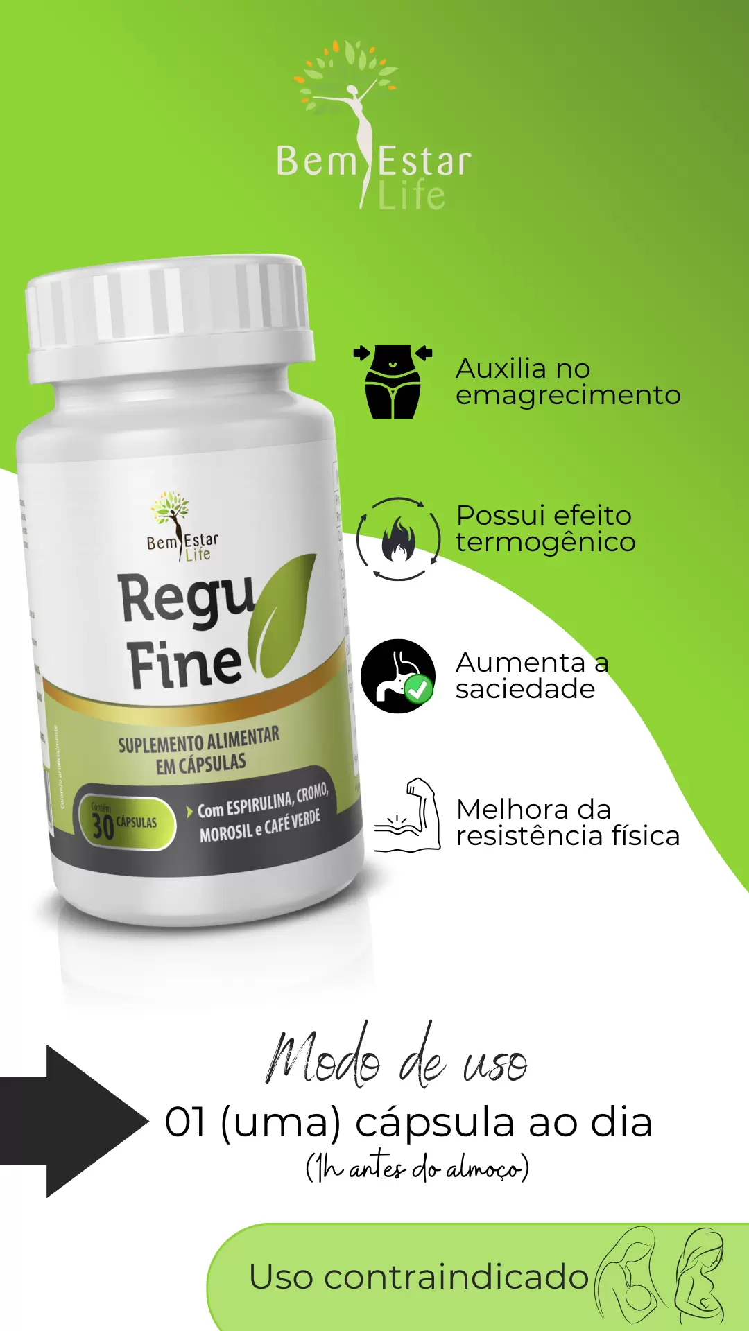 REGU FINE morosil/cafe verde -30 capsulas